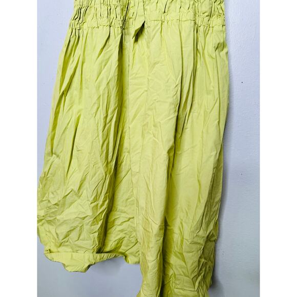 EDUN CHOI X RTR Neon Green 100% Cotton Scoop Neck Poplin Midi Dress Size 2 - Picture 8 of 15